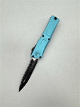 COMBAT TROODON GEN III D/E BLACK FULL SERRATE TURQUOISE (1142-3TQ)