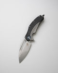 MATRIX - TITANIUM HANDLE BEAD BLAST STANDARD BLUE TI PIVOT COLLAR CARBON FIBER SCALES (165C-7CFTI)