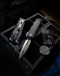 Microtech® / Surefire® Luminary D/E - Stiletto Pro II Collaboration Zero Blade Tolerance Stonewash Standard